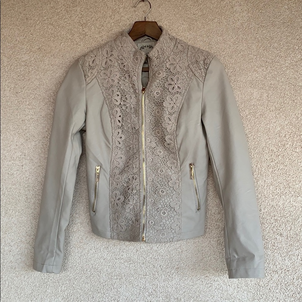Downtown Coalition faux leather jacket, XS